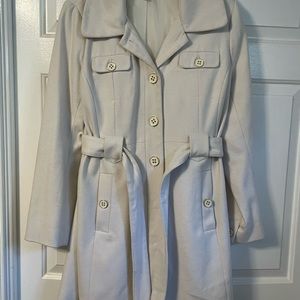 New York and company White, wool coat. Women’s large